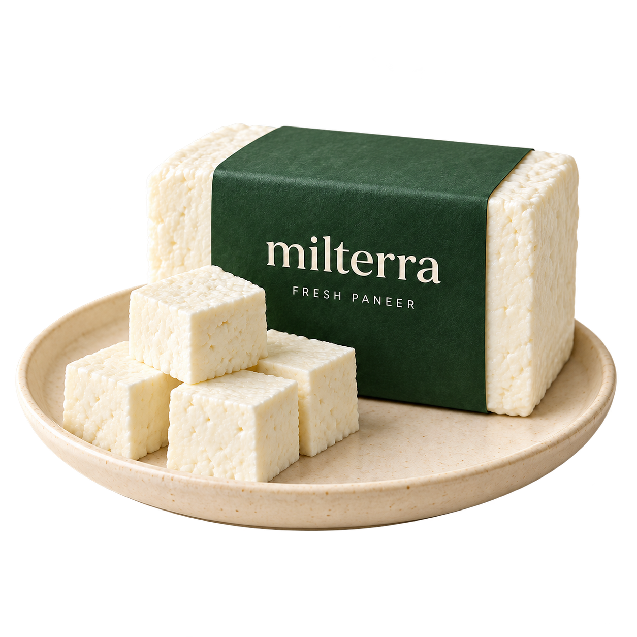 MILTERRA Fresh A2 Sahiwal Cow Milk Malai Paneer Soft Cubes